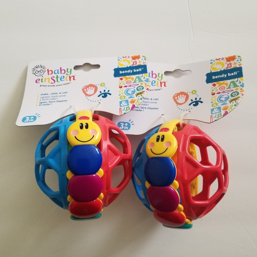 Baby Einstein Bendy Ball Rattle Toy, Ages 3M+ 2pck - Picture 5 of 7